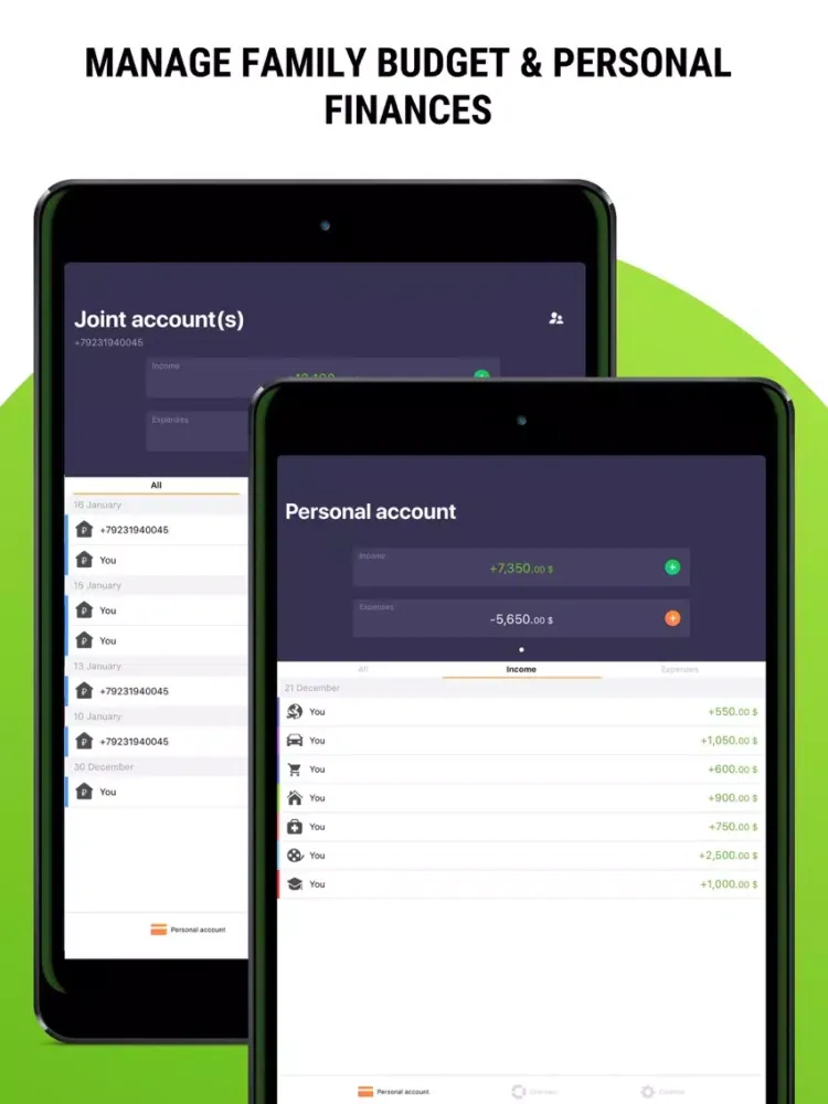 Capturas de tela do Shared Expense Tracker iPad 