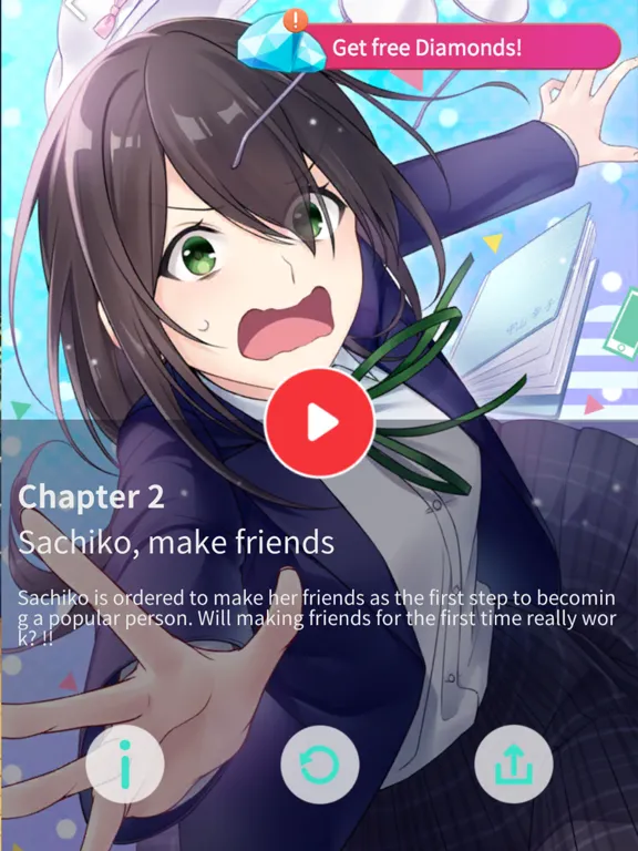 Capturas de tela do Otome School Love Story Choice iPad 
