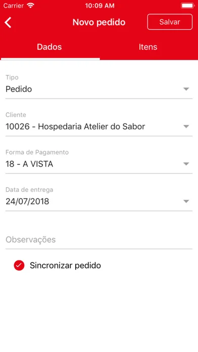 Captures d'écran de Interface Vendas Mobile