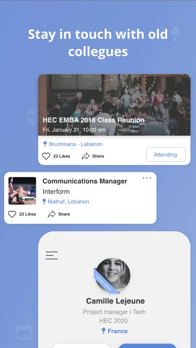 Ảnh chụp màn hình của Reunion: The Alumni App
