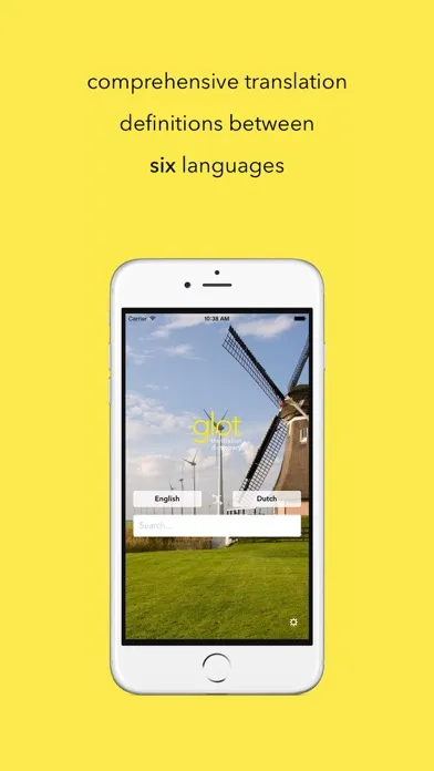 Tangkapan skrin Glot - Multilingual Translation Dictionary for English, Dutch, Spanish, French, German and Swedish