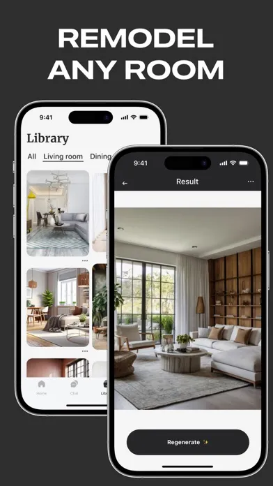 Zrzuty ekranu AI Room Design & Home Decor