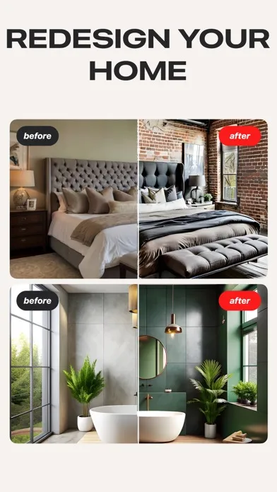 Zrzuty ekranu AI Room Design & Home Decor