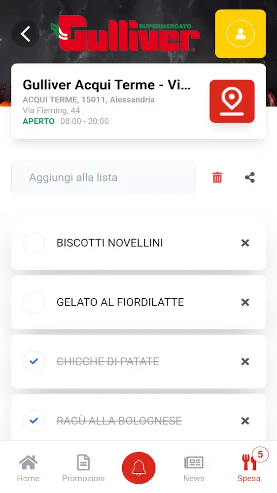 Screenshot di Supermercati Gulliver