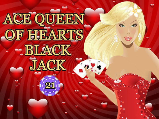 Ace Queen Of Hearts Black Jack iPad 应用截图