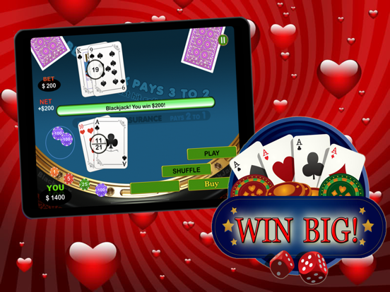 Ace Queen Of Hearts Black Jack iPad 应用截图