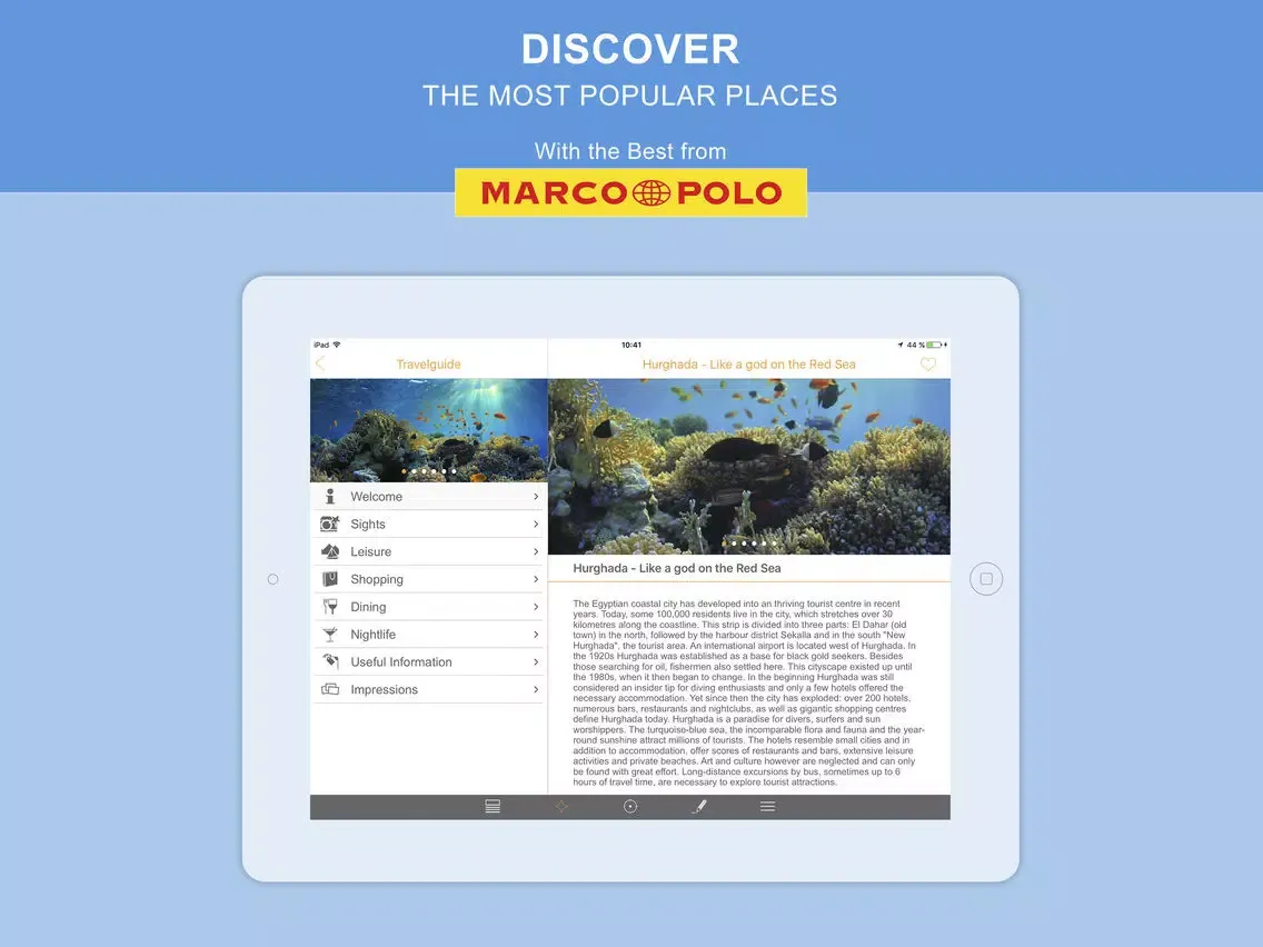 Скриншоты TOURIAS - Hurghada iPad 