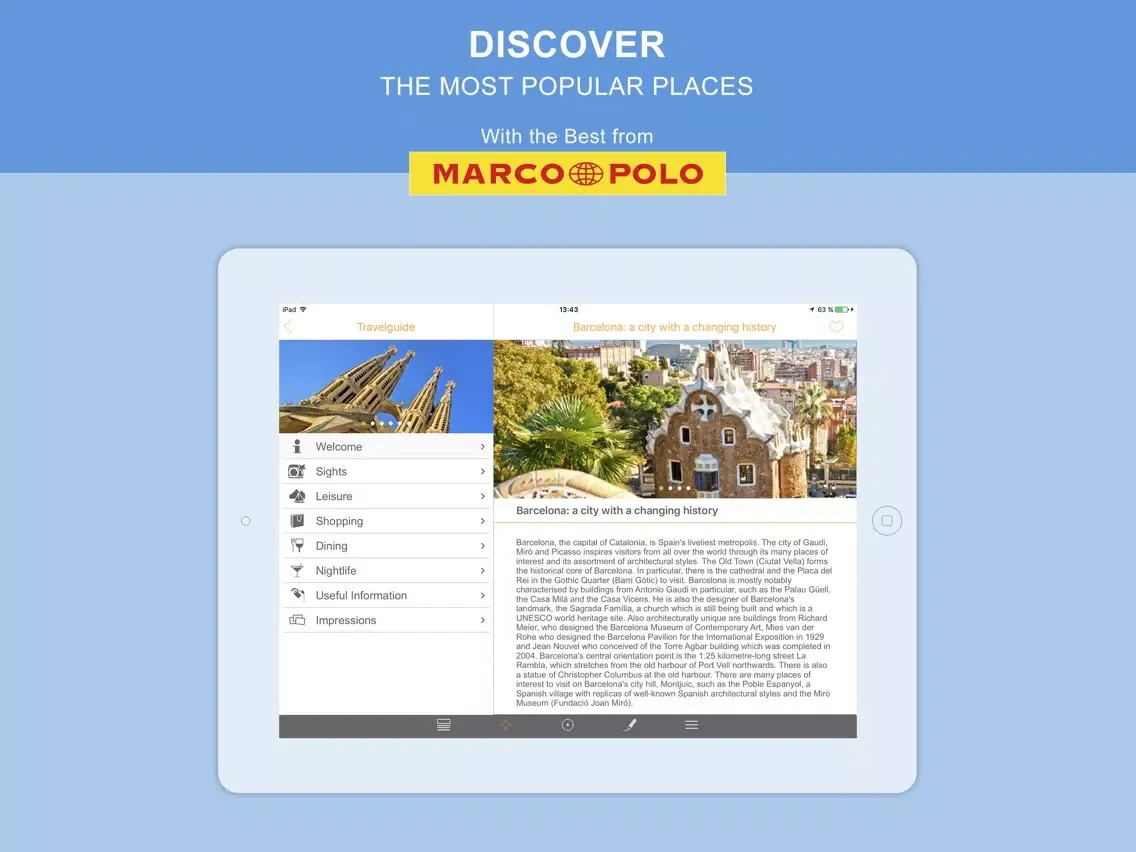Скриншоты TOURIAS - Barcelona iPad 