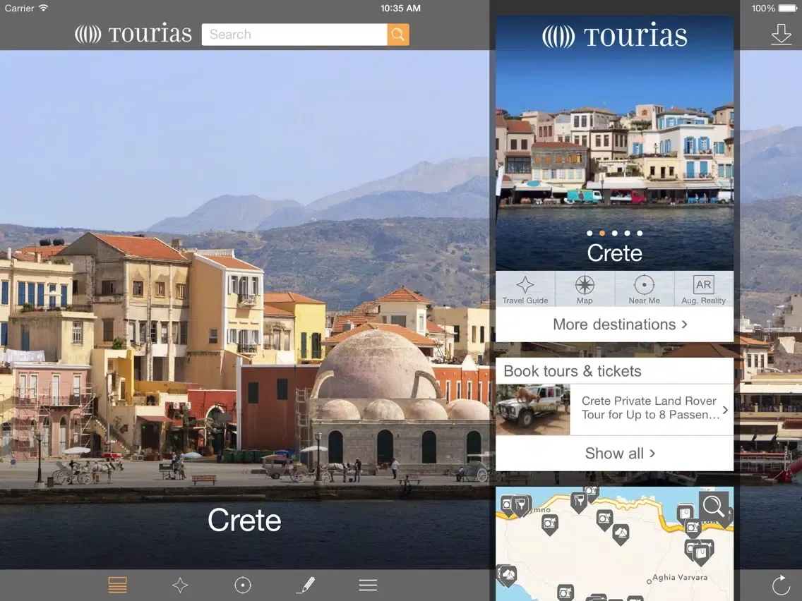 Crete Travel Guide - TOURIAS Travel Guide (free offline maps) iPad  Screenshots