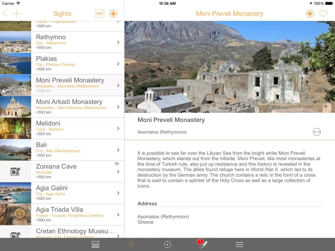 Crete Travel Guide - TOURIAS Travel Guide (free offline maps) iPad  Screenshots
