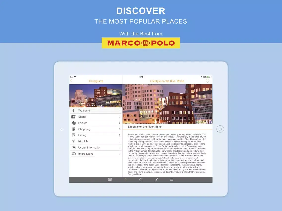 TOURIAS - Düsseldorf iPad 應用截圖