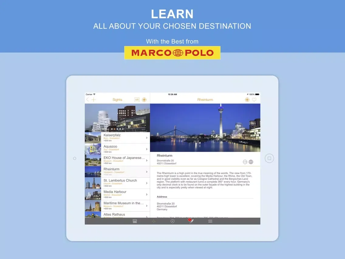 TOURIAS - Düsseldorf iPad 應用截圖