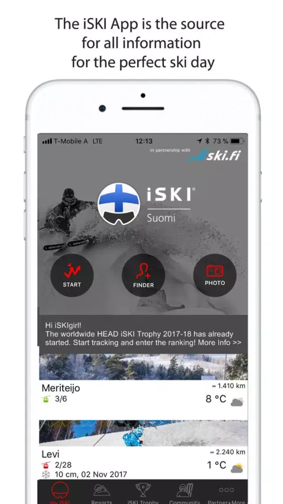 Capturas de tela do iSKI Suomi - Ski/Snow Guide