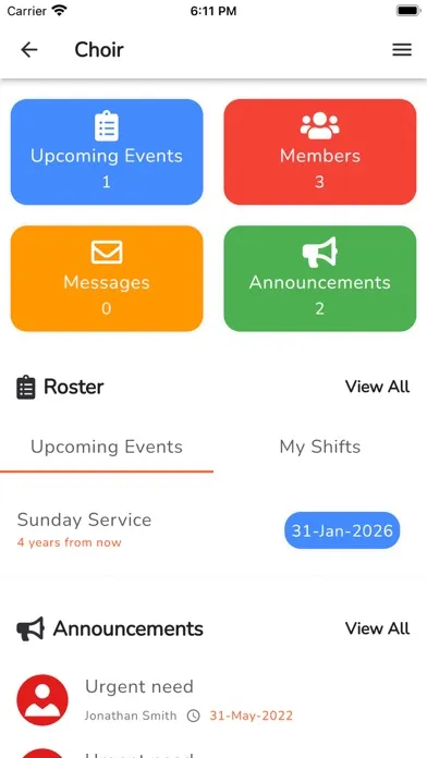 Capturas de pantalla de GForce - Volunteer Management