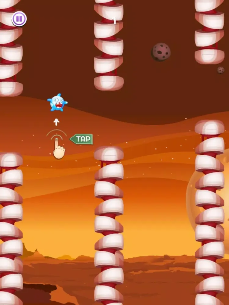 Screenshot di Flappy Alien - Tap To Fly! (Premium) iPad 