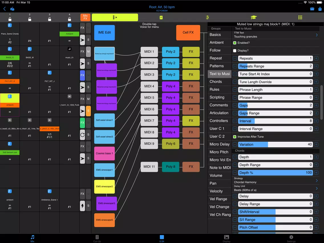 Wotja Pro 19: Generative Music iPad  Screenshots