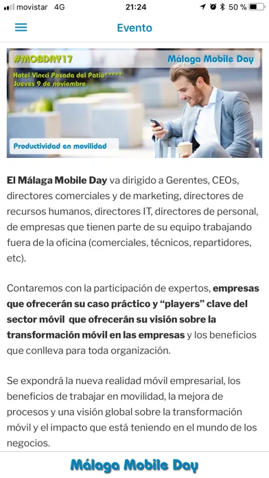 Mobile Day, Networking App Screenshots