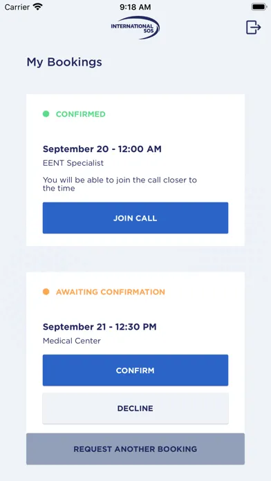 Screenshot di Self-Service TeleConsultation