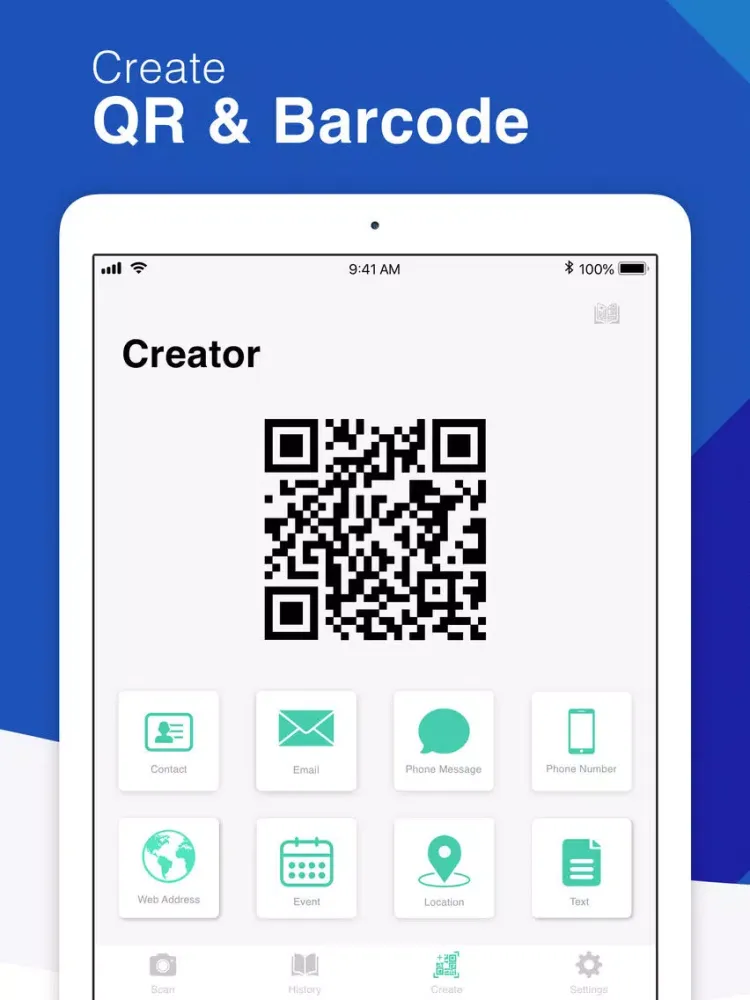 QR Code Reader - QrScan+ iPad 應用截圖