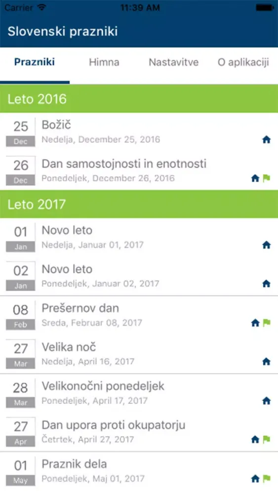 Slovenski prazniki Ekran Görüntüleri