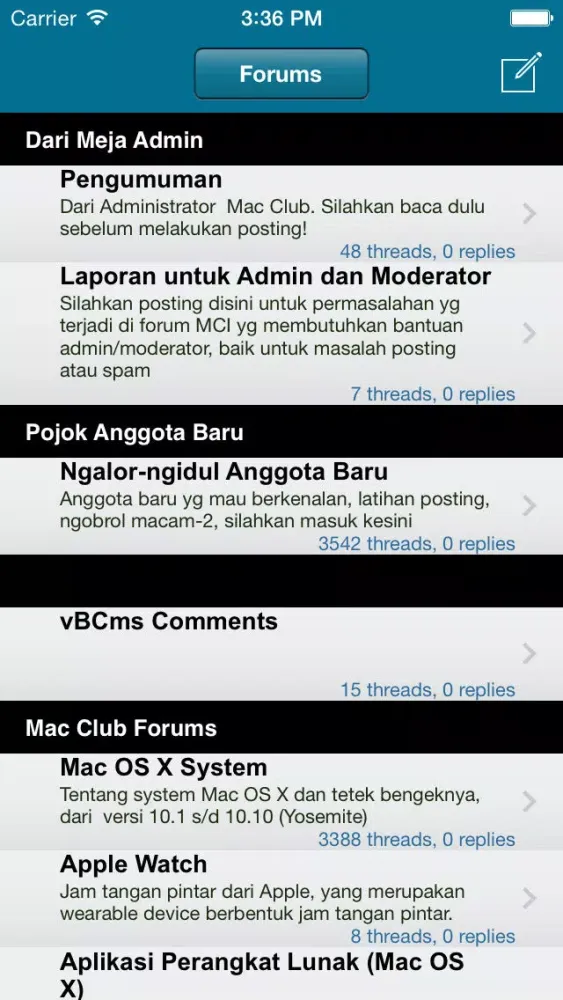 MCI Forums سکرین شاٹس