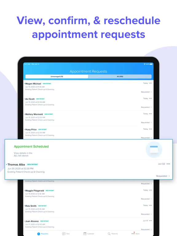 Ảnh chụp màn hình của WebMD PracticePro iPad 