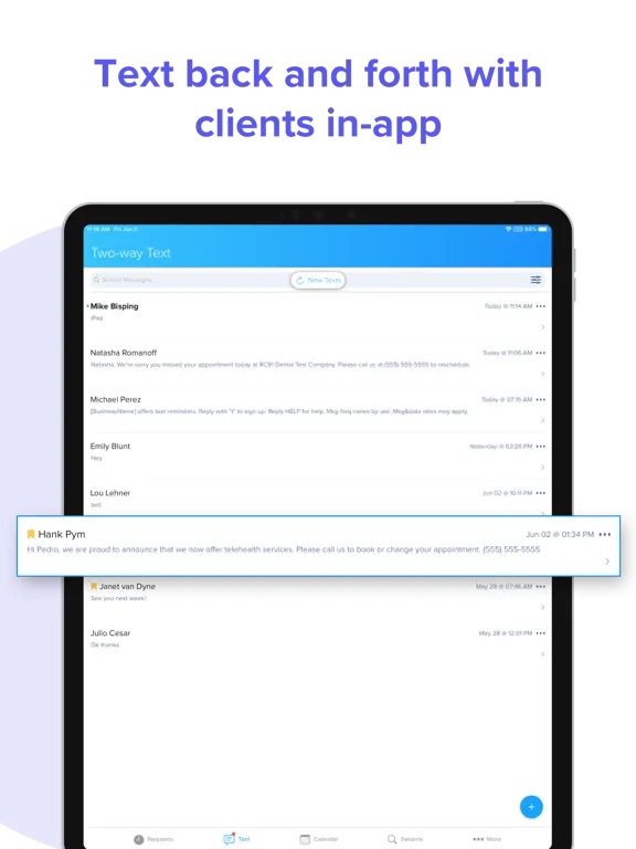 Ảnh chụp màn hình của WebMD PracticePro iPad 