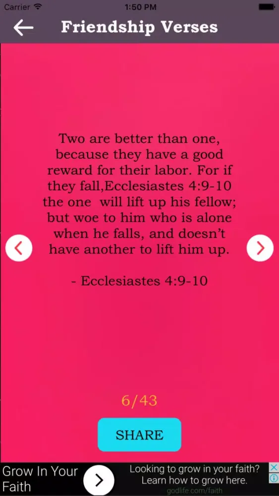 Zrzuty ekranu Good Bible Verses