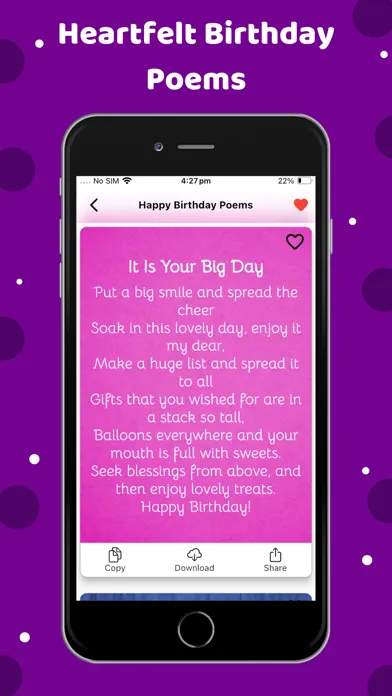 Captures d'écran de Birthday Wishes, Text Messages