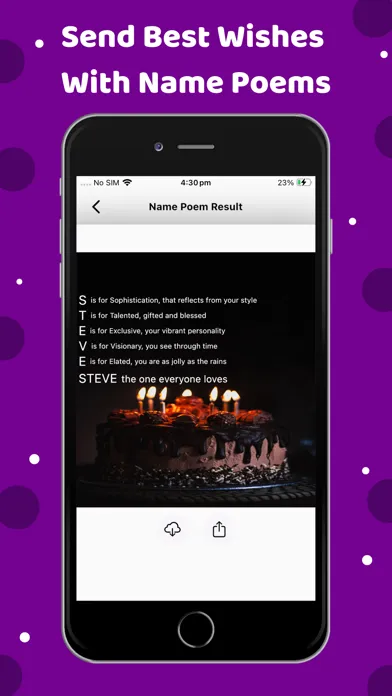 Captures d'écran de Birthday Wishes, Text Messages