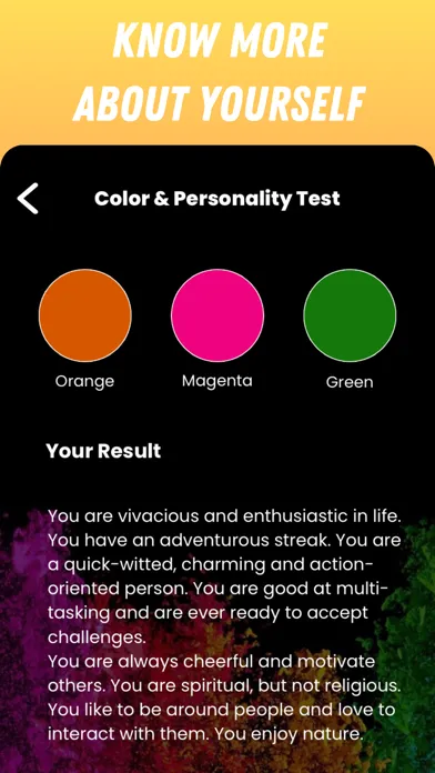 Color and Personality Tests स्क्रीनशॉट