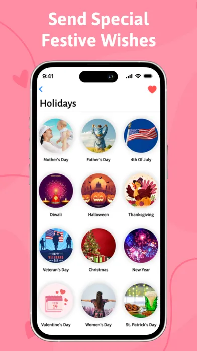 Captures d'écran de Love Messages, Birthday Wishes