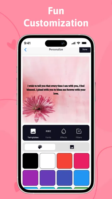 Captures d'écran de Love Messages, Birthday Wishes