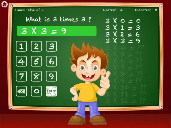 Ảnh chụp màn hình của Times Tables For Kids - Test iPad 