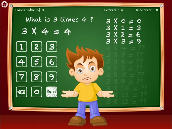 Ảnh chụp màn hình của Times Tables For Kids - Test iPad 