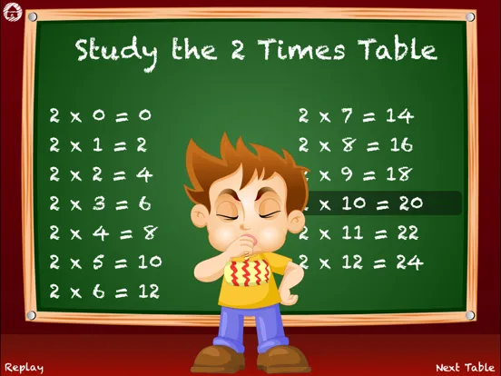 Ảnh chụp màn hình của Times Tables For Kids - Test iPad 
