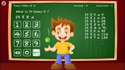 Ảnh chụp màn hình của Times Tables For Kids - Test