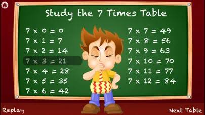 Ảnh chụp màn hình của Times Tables For Kids - Test