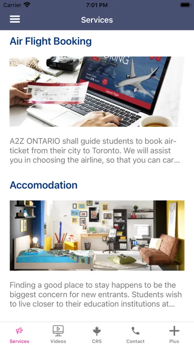 Ảnh chụp màn hình của A2z Ontario