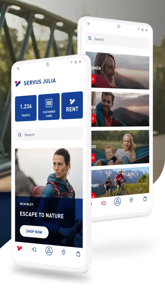 Zrzuty ekranu INTERSPORT AT/CZ/HU/SK