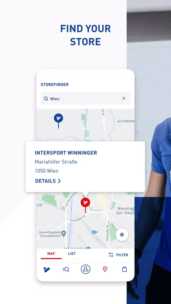 Zrzuty ekranu INTERSPORT AT/CZ/HU/SK