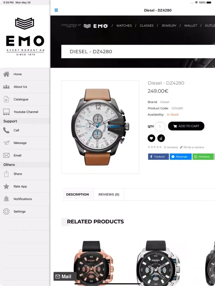 Zrzuty ekranu EMOshops iPad 