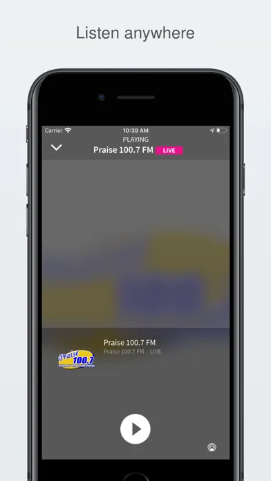 Captures d'écran de Praise 100.7 FM