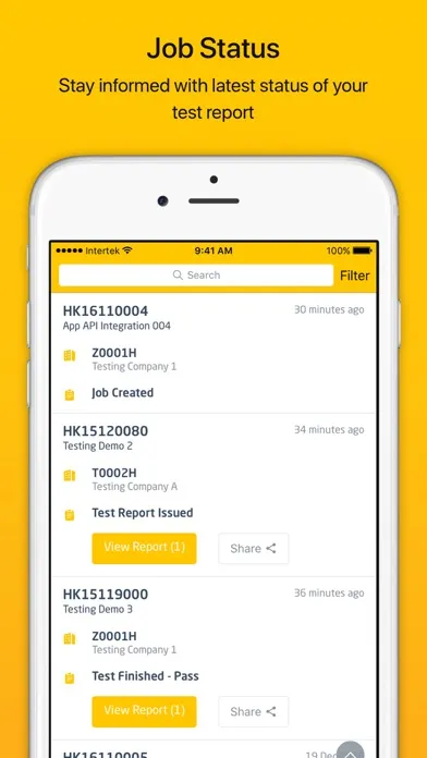 تصاویر Intertek - Job Tracker