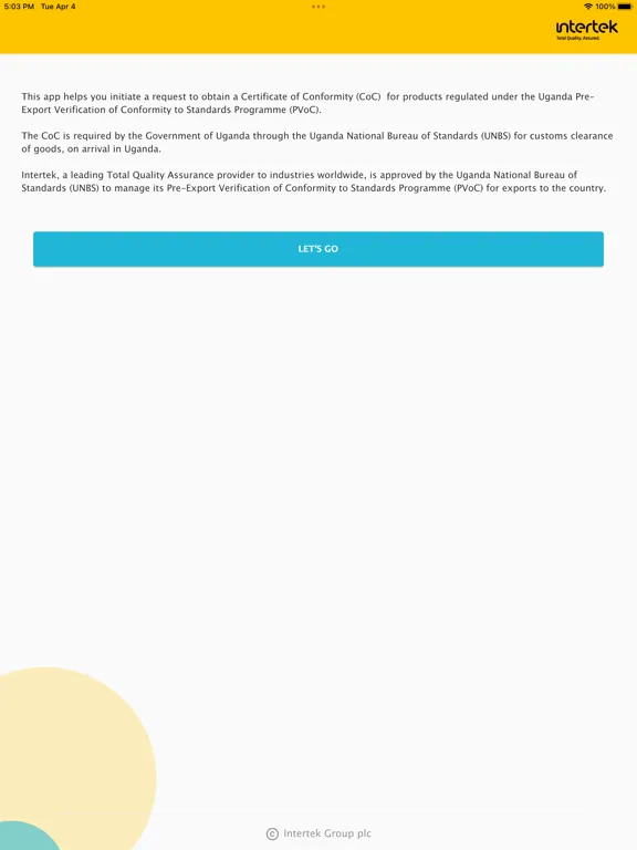 Скриншоты Intertek Uganda PVoC iPad 