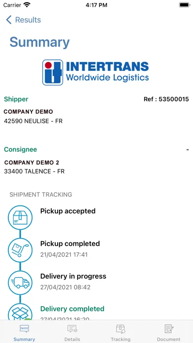 Intertrans Easytrack Screenshots