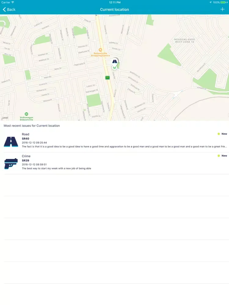 Zrzuty ekranu SmartCitizen iPad 