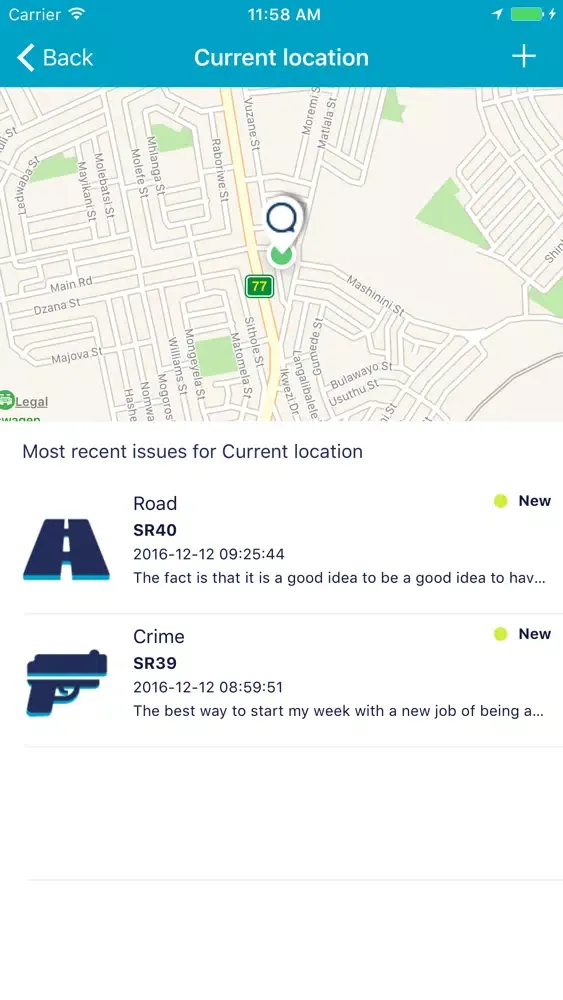 Zrzuty ekranu SmartCitizen