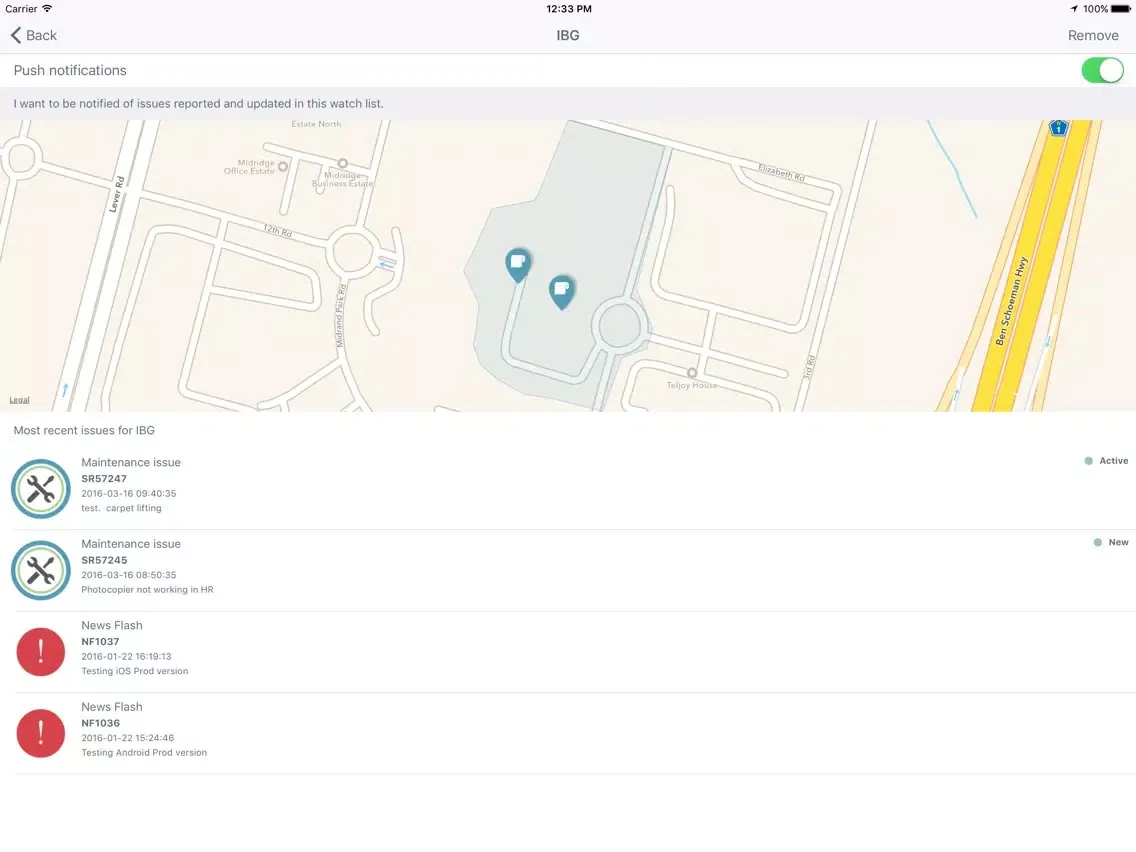 Snap! Facilities Maintenance iPad  Screenshots