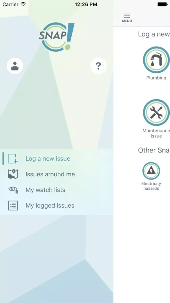 Snap! Facilities Maintenance Screenshots